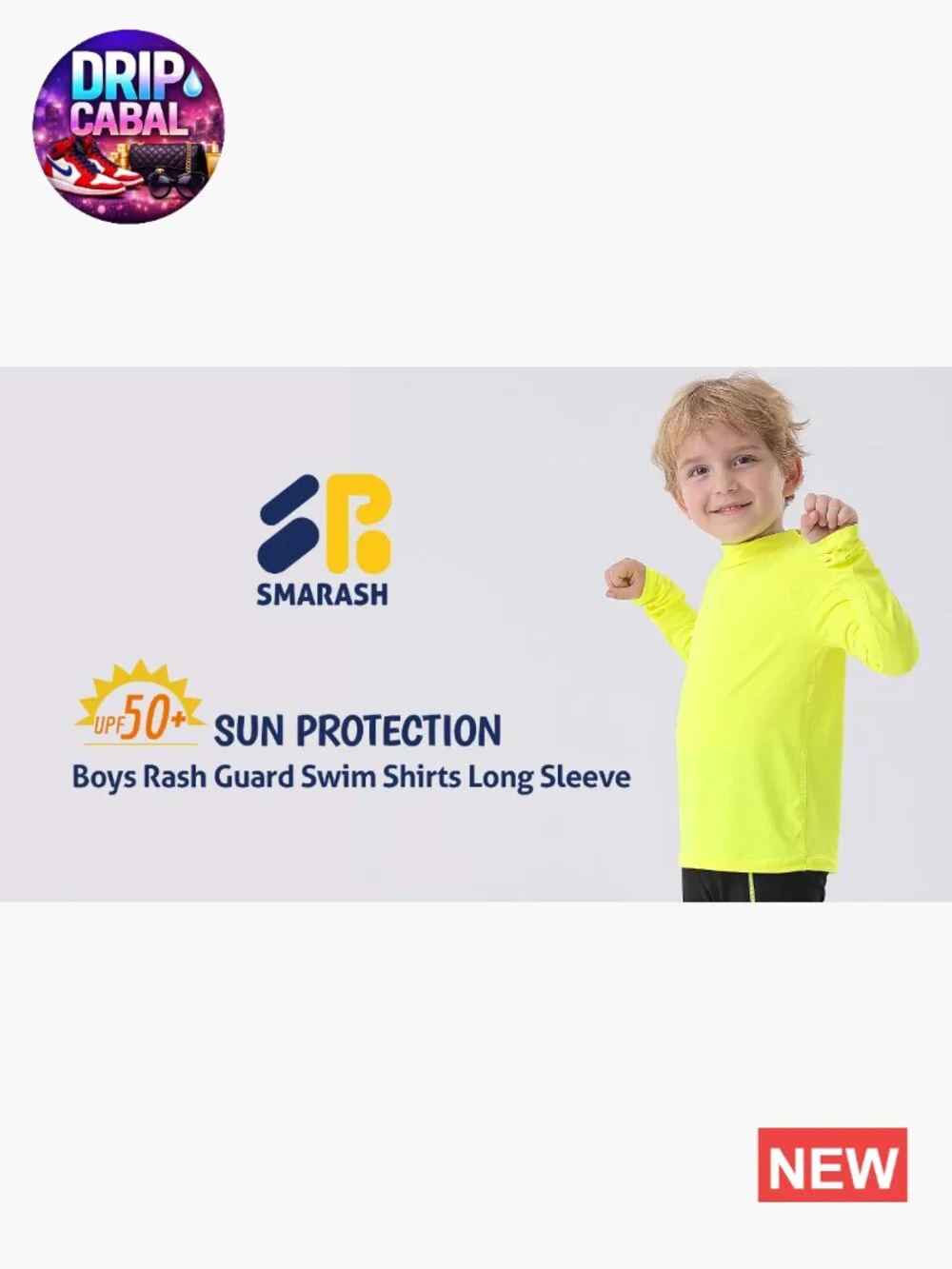 Boys UPF 50 Long Sleeve Rash Guard Swim Shirt Toddler Sun Protection